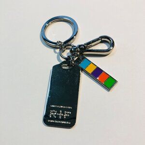 Roden and Fields Signature R+F Keychain With Enamel Color Block Charm
